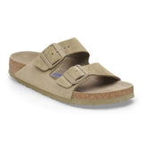 Sandali Arizona Soft Unisex Birkenstock Khaki | Calzata Stretta 1019088 (35-41)