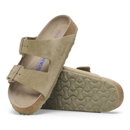 Sandali Arizona Soft Unisex Birkenstock Khaki | Calzata Stretta 1019088 (35-41)