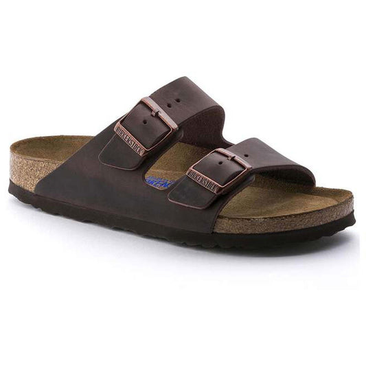Sandali Arizona Soft Birkenstock 0452763 in pelle marrone habana (41-46)