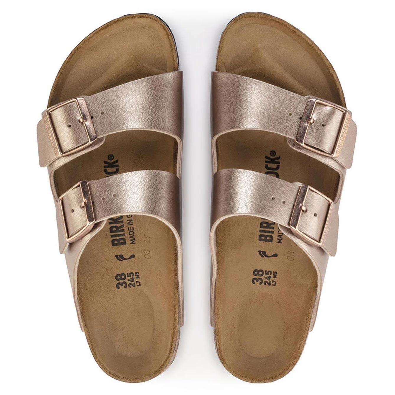 Sandali Arizona Birkenstock 1023960 rame metallizzato