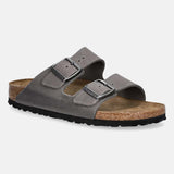 Sandali Arizona Birkenstock Unisex pelle oleata iron | Calzata Stretta 1027026 (39-47)
