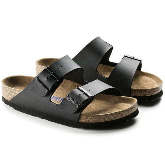 Sandali Arizona Soft Unisex Birkenstock nero plantare morbido | Calzata Stretta 0551253 (35-41)
