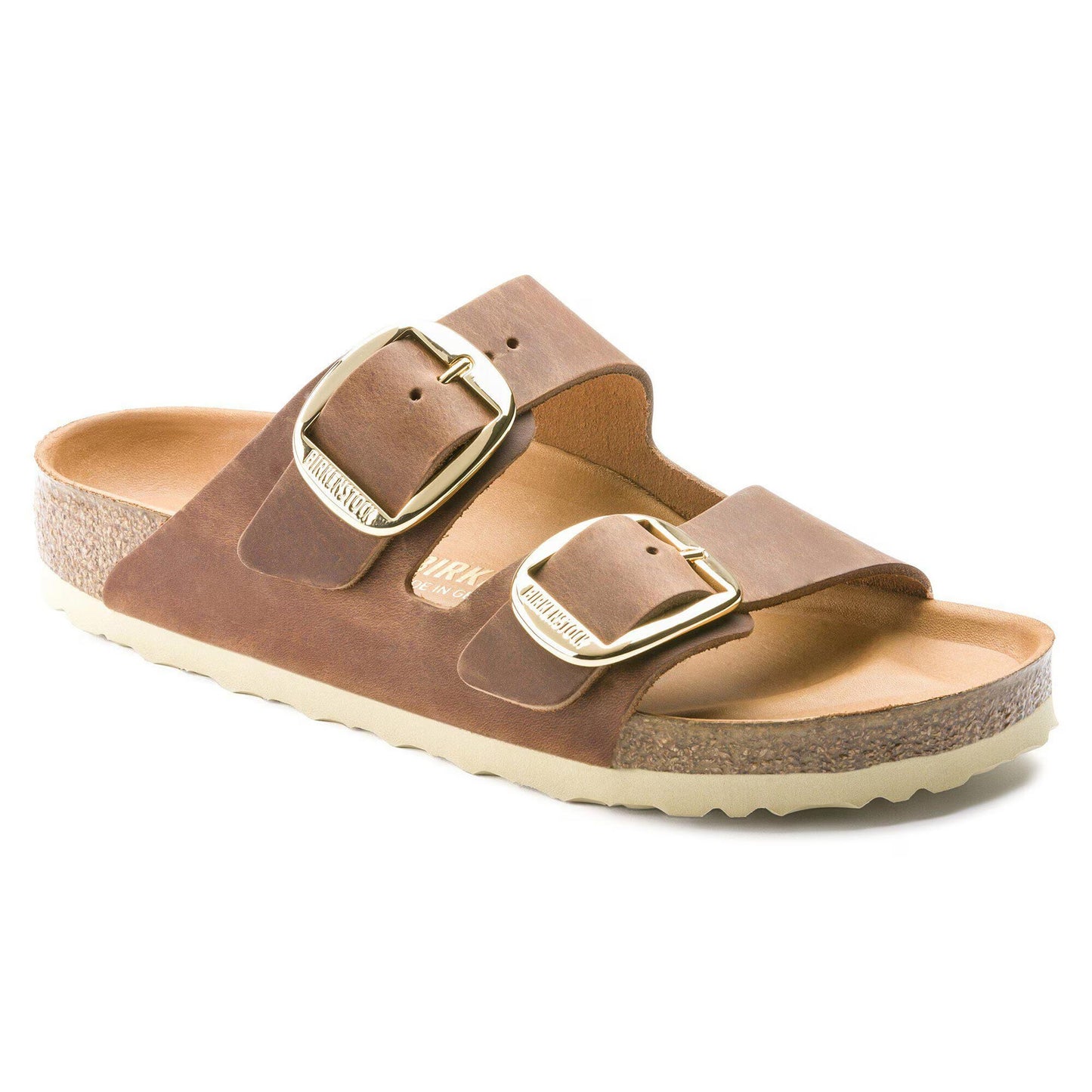 Sandali Arizona Big Buckle Birkenstock in pelle marrone 1011073
