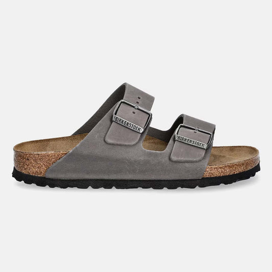 Sandali Arizona Birkenstock 1027026  in pelle oleata iron (39-44)