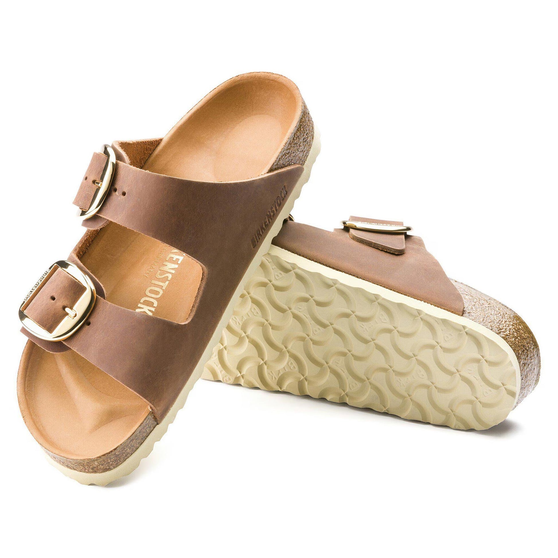 Sandali Arizona Big Buckle Birkenstock in pelle marrone 1011073