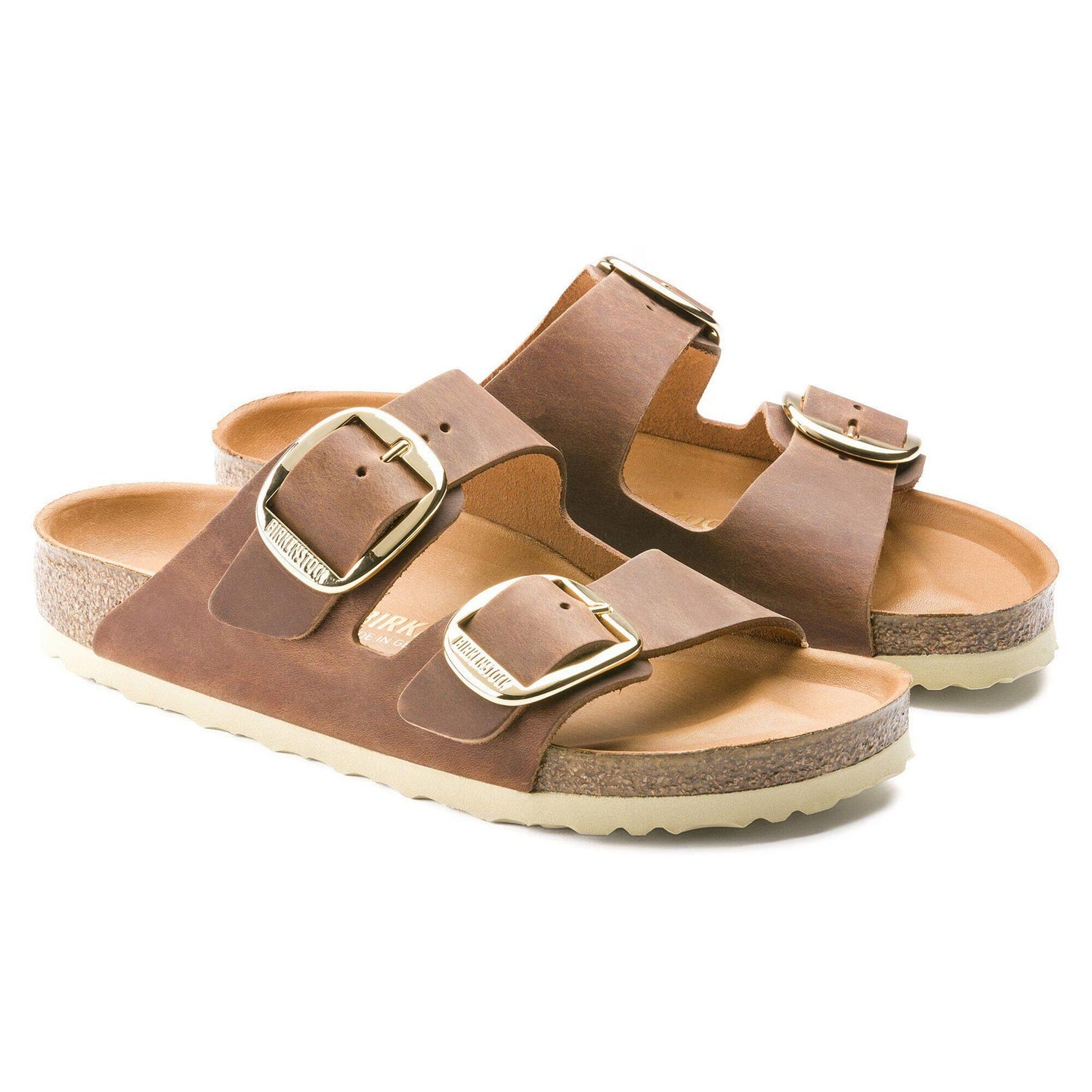 Sandali Arizona Big Buckle Birkenstock in pelle marrone 1011073