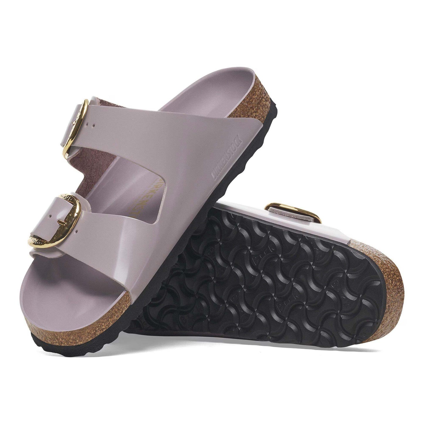 Sandali Arizona Big Buckle High-Shine Faded Birkenstock in pelle | Calzata Stretta 1029762