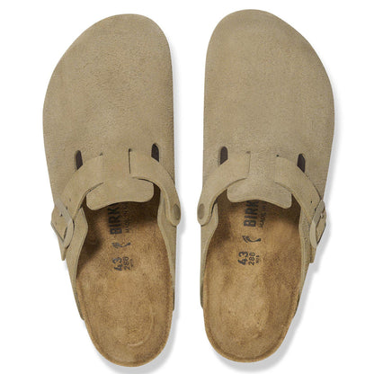 Birkenstock Boston Uomo Camoscio Faded khaki Sabot 1025844 | Calzata Stretta 41-46