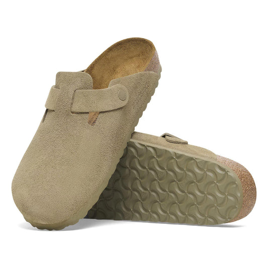 Birkenstock Boston Uomo Camoscio Faded khaki Sabot 1025844 | Calzata Stretta 41-46
