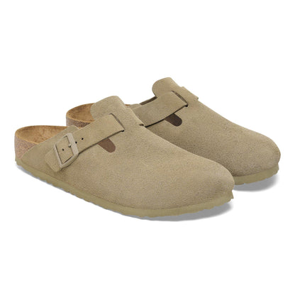 Birkenstock Boston Uomo Camoscio Faded khaki Sabot 1025844 | Calzata Stretta 41-46