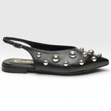 Ballerine Divine Follie "Delia" 2381/PEB4 Donna Pelle Borchiata Nero | Comoda e di Tendenza