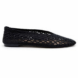 Ballerine INUOVO Donna Flat YTA009 | Tessuto Intrecciato Nero