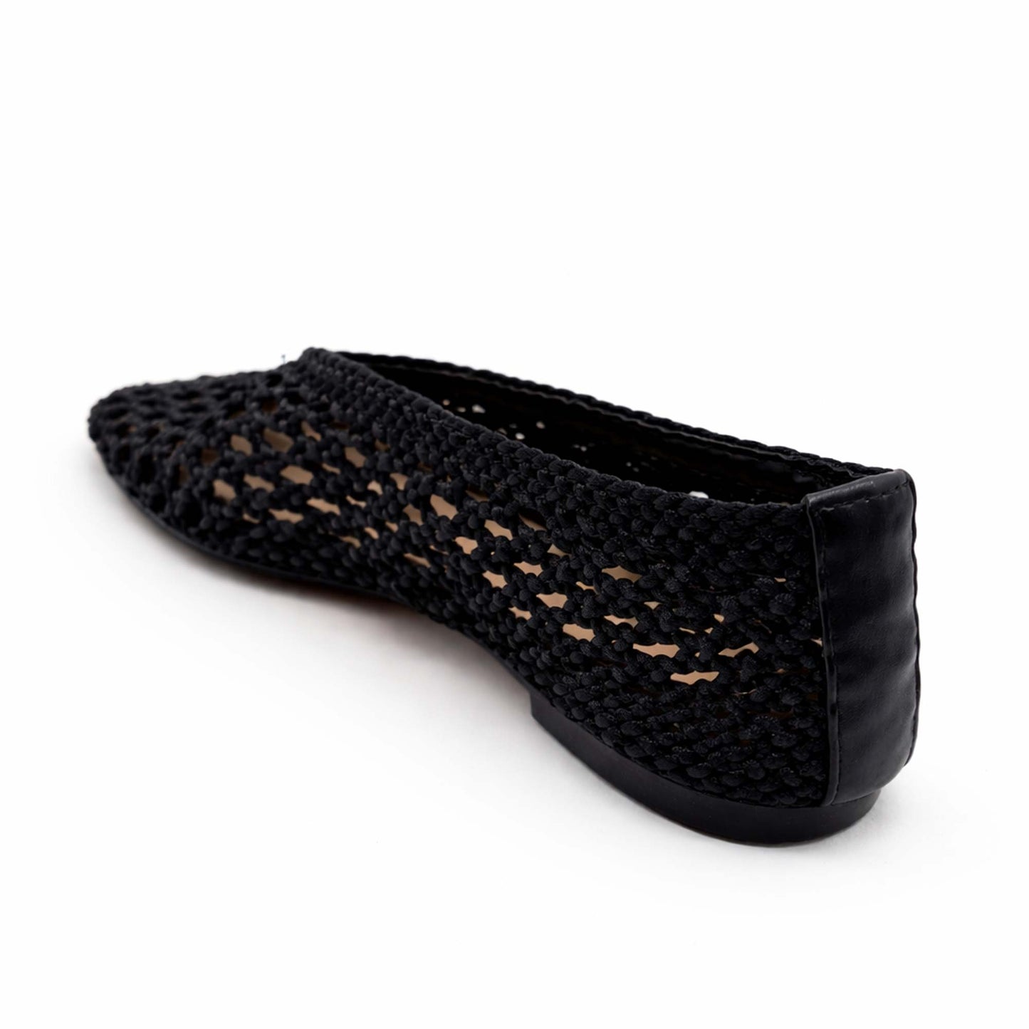 Ballerine INUOVO Donna Flat YTA009 | Tessuto Intrecciato Nero