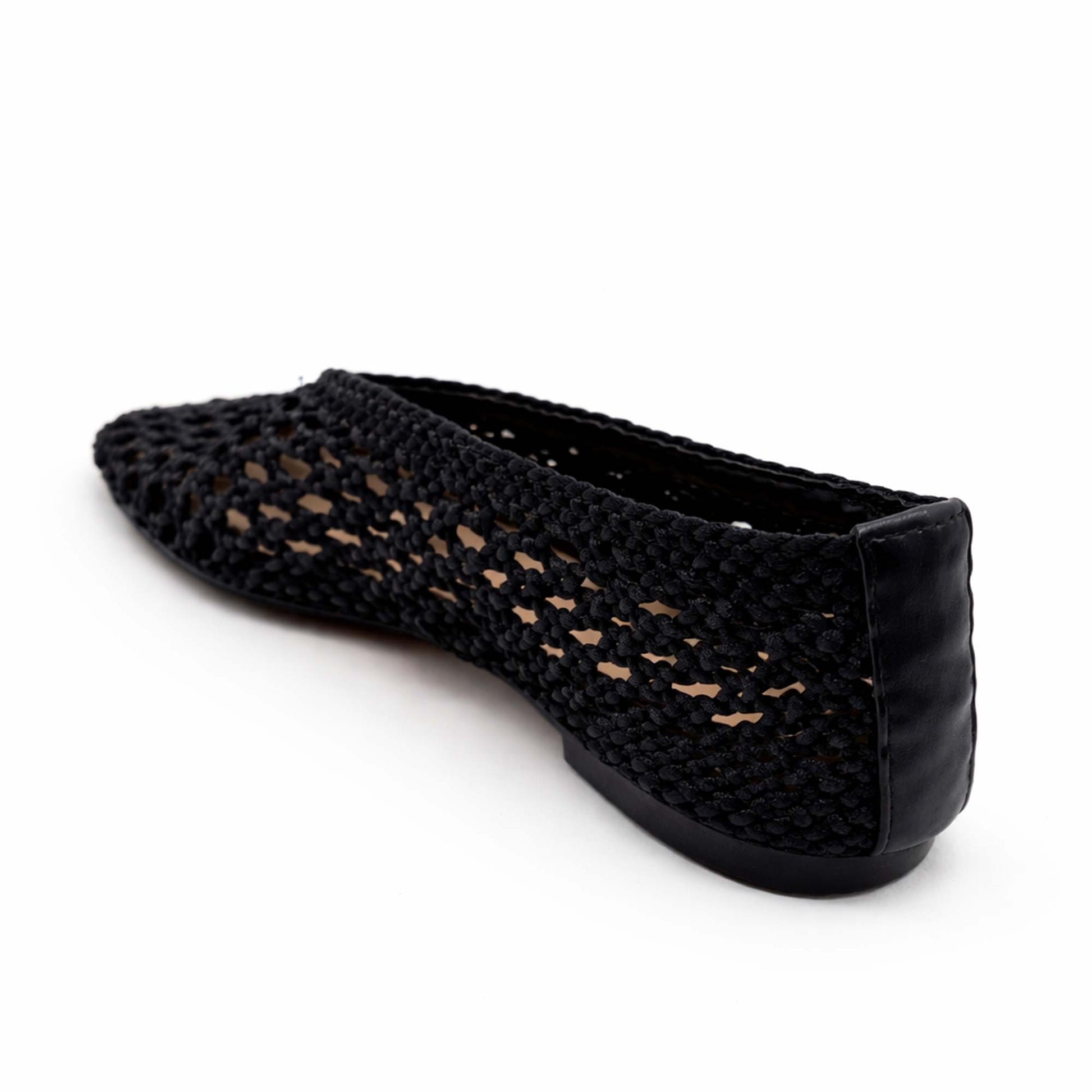 Ballerine INUOVO Donna Flat YTA009 | Tessuto Intrecciato Nero
