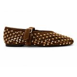 Ballerine INUOVO Donna Flat in Pelle CNK003 | Nubuck Traforato Marrone