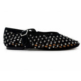 Ballerine INUOVO Donna Flat in Pelle CNK003 | Nubuck Traforato Nero