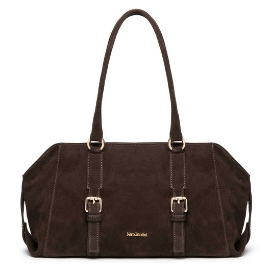 Bauletto NeroGiardini donna in pelle Testa di Moro I644320D-300