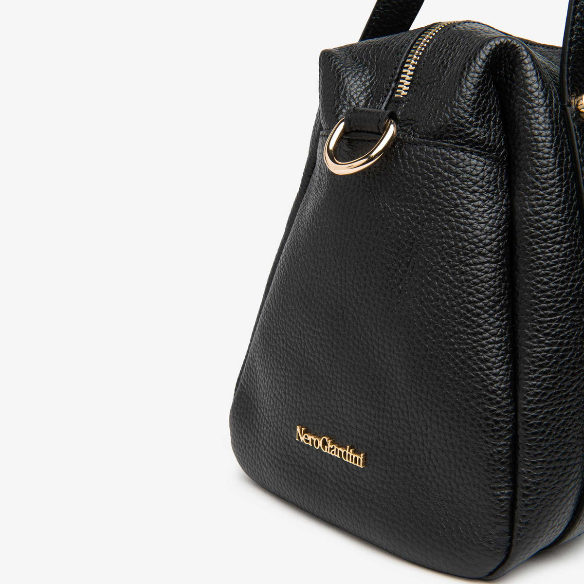 Bauletto donna NeroGiardini nero con dettagli dorati I644350D-100