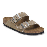 Sandali Arizona Rivet Donna Birkenstock Camoscio Taupe | Calzata Stretta 1029390