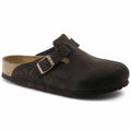 Birkenstock Boston Donna Camoscio Marrone Sabot 1027460 | Calzata Stretta 35-41