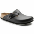Birkenstock Boston Super Grip Donna Pelle Nera Sabot 060194 | Calzata Stretta 35-41
