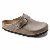 Birkenstock Boston pelle oleata tabacco uomo donna Sabot 960813 | Calzata Stretta