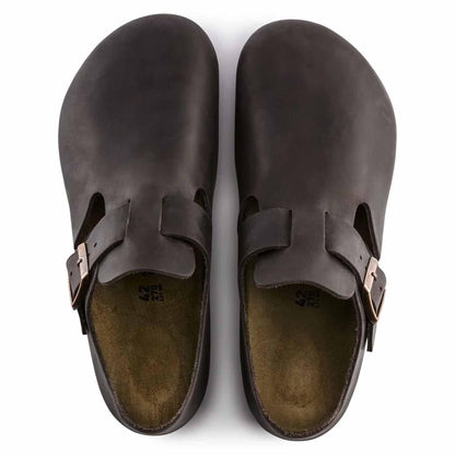 Birkenstock London Habana 166533 Scarpe in Pelle Oliata (36-40) | Calzata Stretta