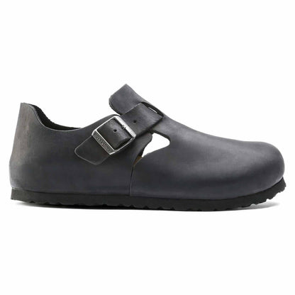Birkenstock London Nero 166543 Scarpe in Pelle Oliata (41-45) | Calzata Stretta