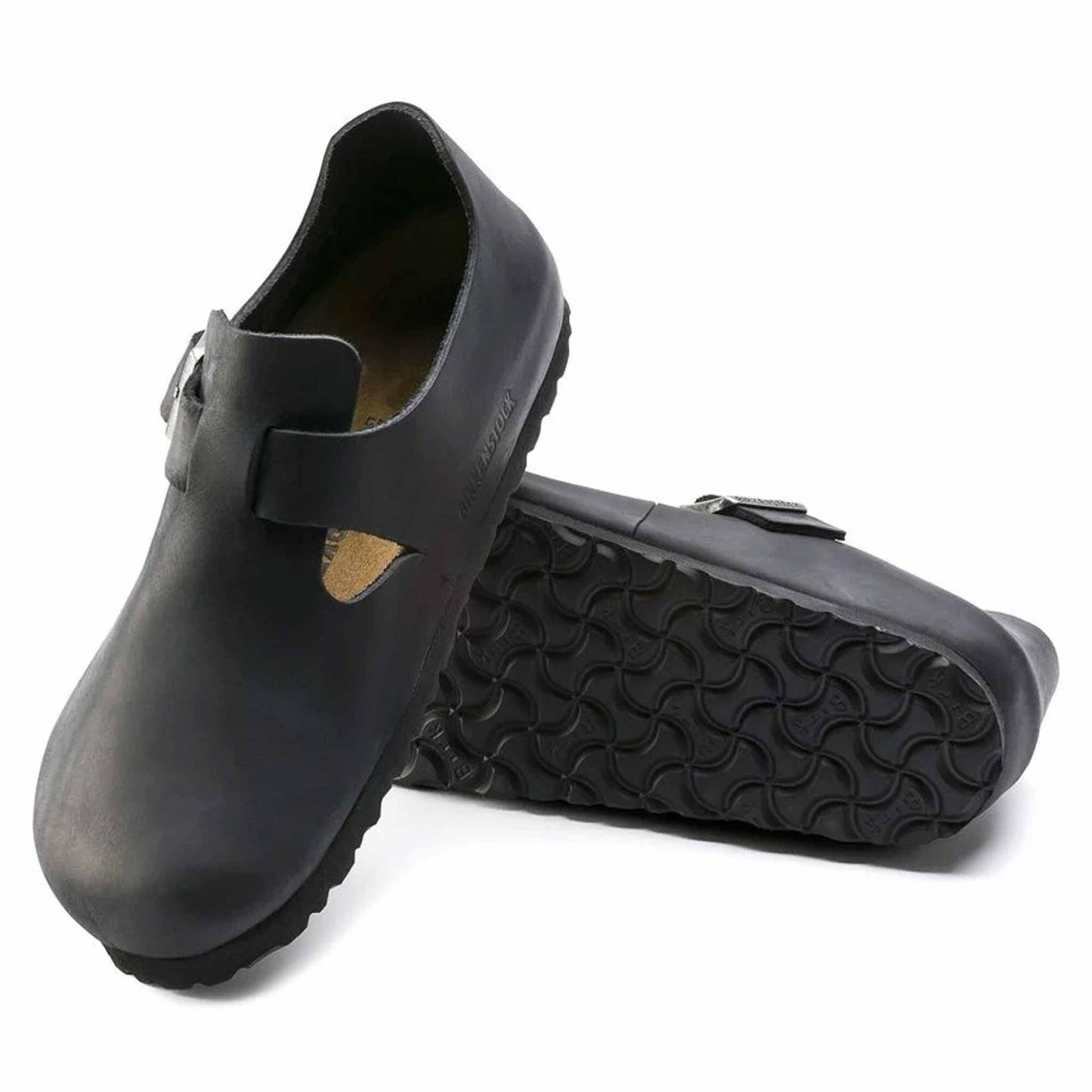 Birkenstock London Nero 166543 Scarpe in Pelle Oliata (36-40) | Calzata Stretta