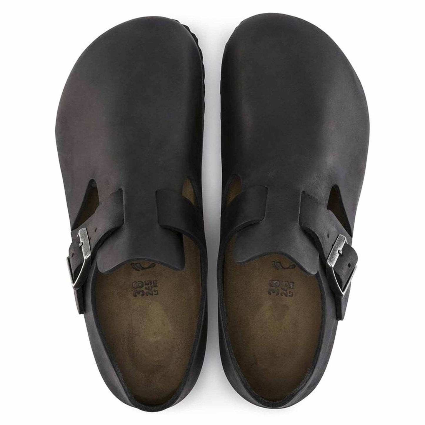 Birkenstock London Nero 166543 Scarpe in Pelle Oliata (41-45) | Calzata Stretta