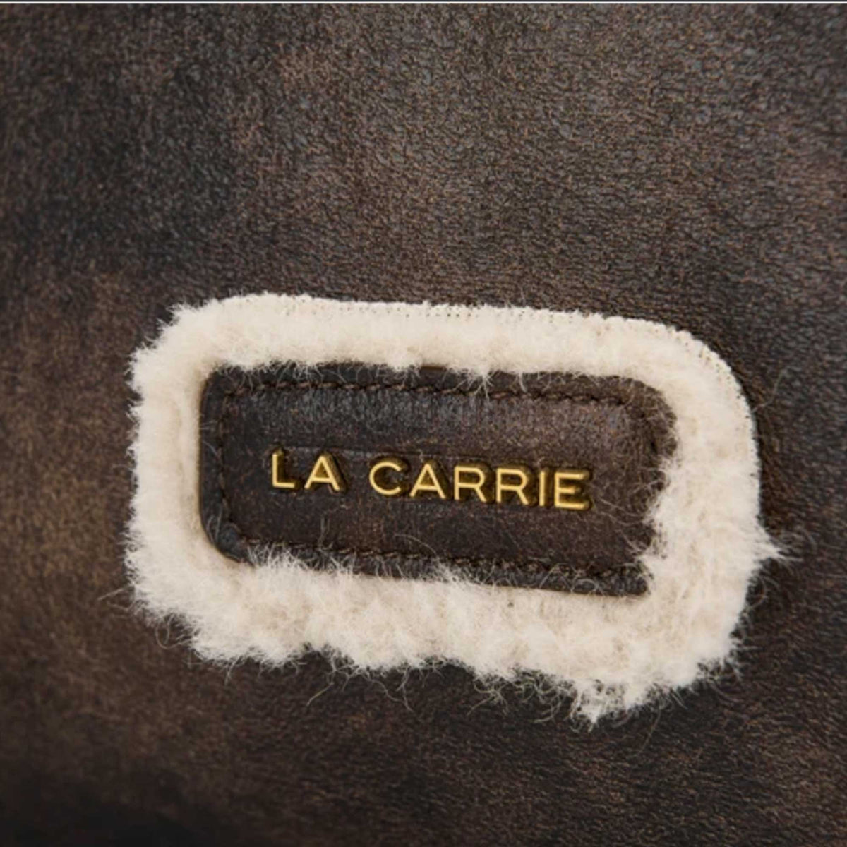 Borsa La Carrie marrone donna con dettagli oro