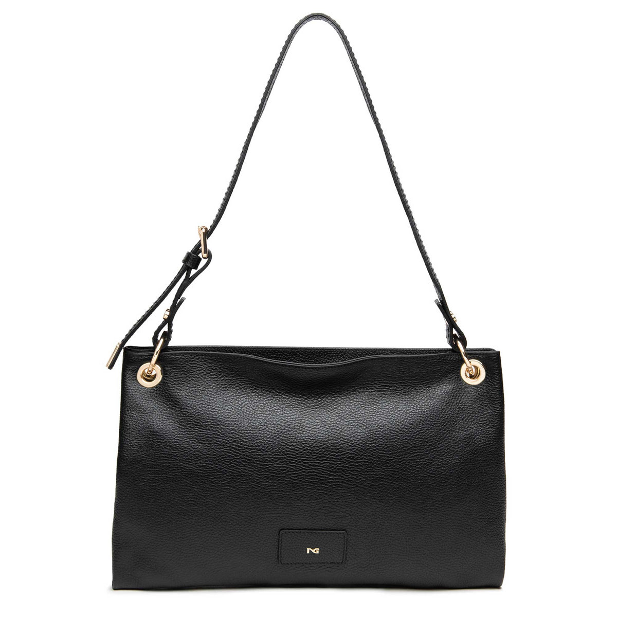 Borsa NeroGiardini I644323D-100 donna in pelle nera vista frontale