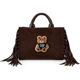 Borsa PASHBAG Mini Marge 20143 Marrone con Frange | Autunno Inverno