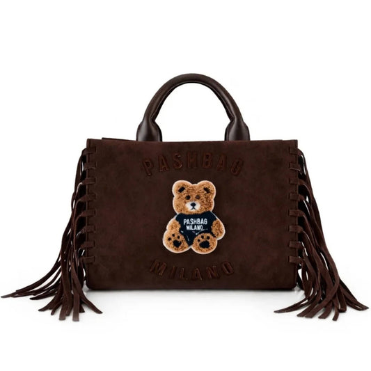 Borsa PashBag Marge 20142 Marrone con Frange | TOMA