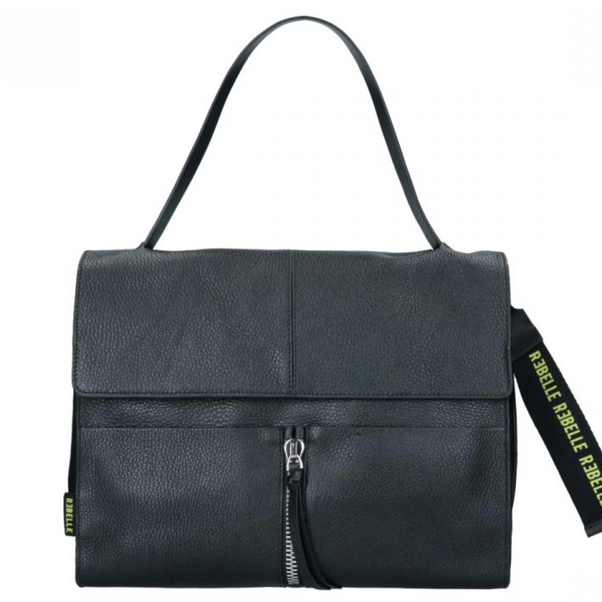 Borsa Rebelle Clio Satchel L nera in pelle donna