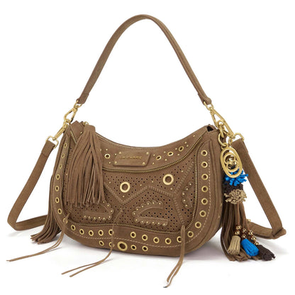 Borsa a Spalla La Carrie | Jungle 161M DB 173 in Suede Marrone con Tracolla