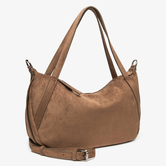 Borsa hobo marrone NeroGiardini donna vista laterale