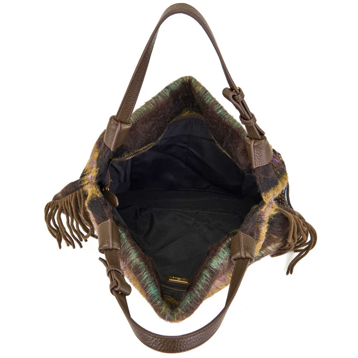 Borsa shopper La Carrie Kerala marrone dettaglio interno