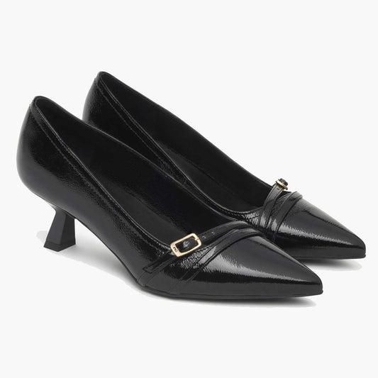 Décolleté NeroGiardini Donna I514431-100 in pelle nera | Tacco Alto eleganza e comfort