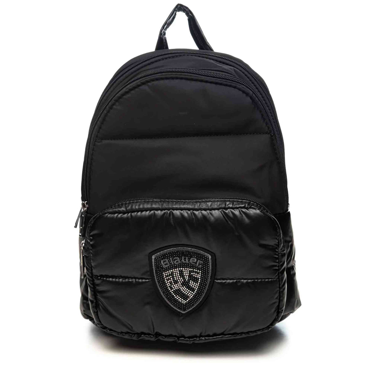 Blauer zaino trapuntato con logo F6WAVE04/PAD nero