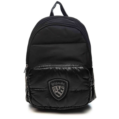 Blauer zaino trapuntato con logo F6WAVE04/PAD nero