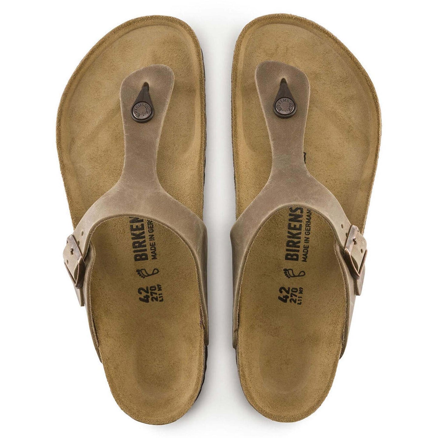 Sandali Birkenstock Gizeh Infradito in pelle oleata tabacco Unisex | Calzata Normale 943811 (41-46)
