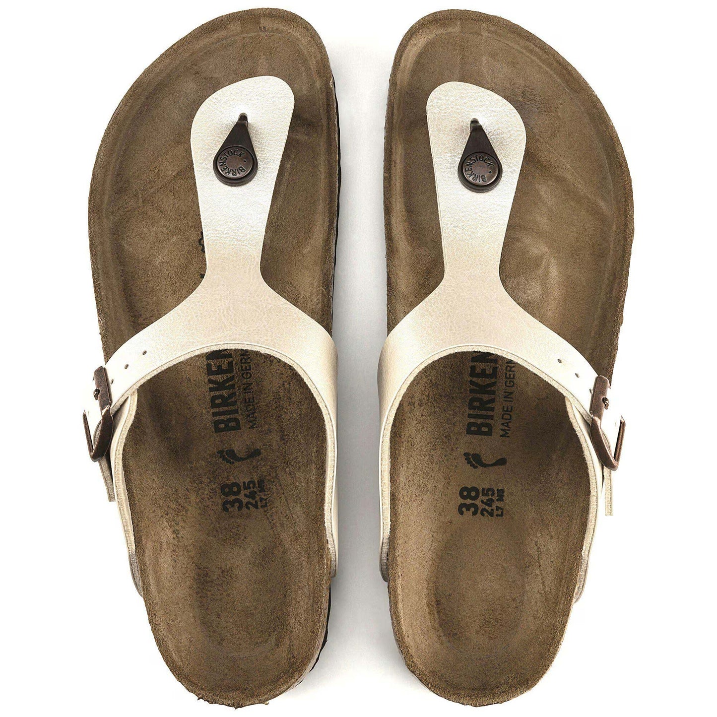 Sandali Birkenstock Gizeh Bianco Perlato Infradito donna | Calzata Normale 943871