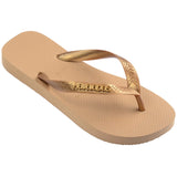 Havaianas Top Logo Metallic Beige/Oro | Sandali Infradito Donna 4127244.0570