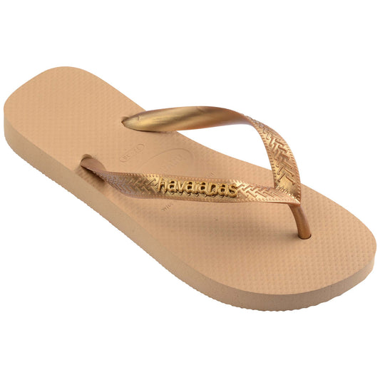 Havaianas Top Logo Metallic Beige/Oro | Sandali Infradito Donna 4127244.0570
