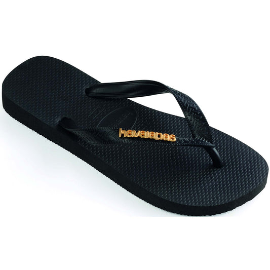 Havaianas Top Logo Metallic Nero | Sandali Infradito Donna 4127244.1069