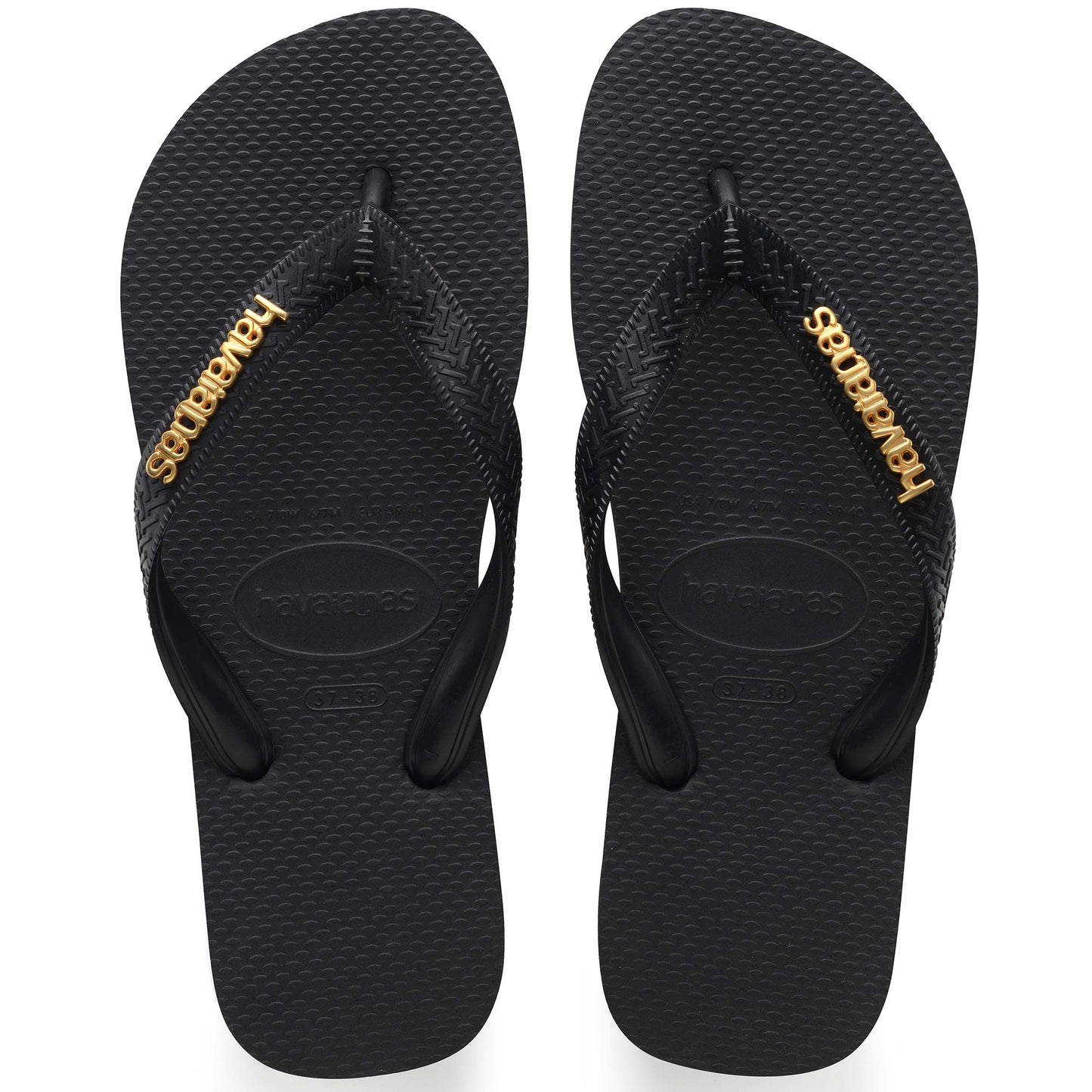 Havaianas Top Logo Metallic Nero | Sandali Infradito Donna 4127244.1069