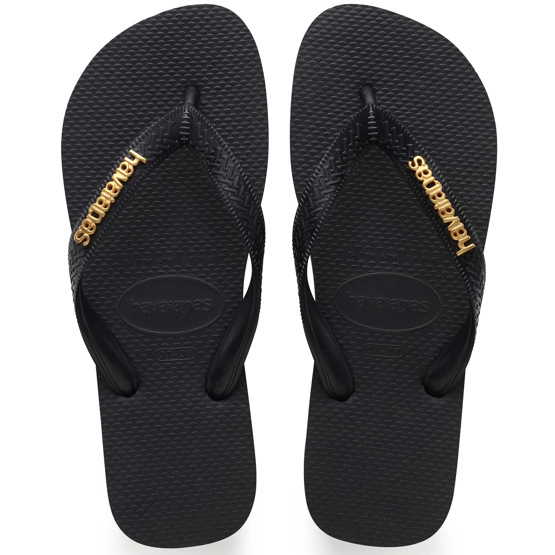Havaianas Top Logo Metallic Nero | Sandali Infradito Donna 4127244.1069
