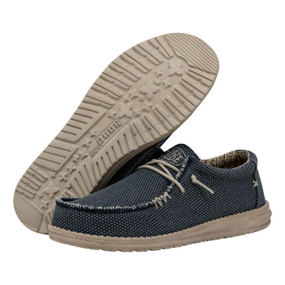 Scarpe Hey Dude Wally Braided Uomo 40003-4NM Blu | Comode, leggere, slip-on