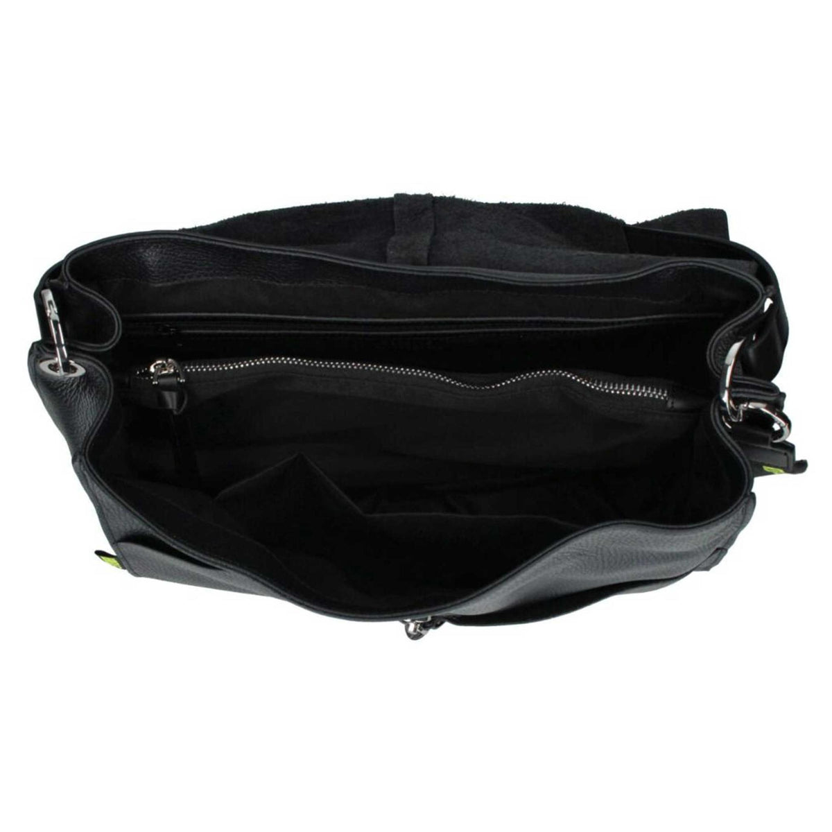 Interno borsa Rebelle Clio Satchel L nera con scomparti